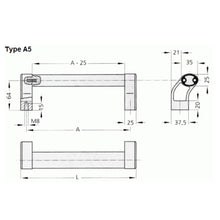 Component Handle Aluminium Handle - A5