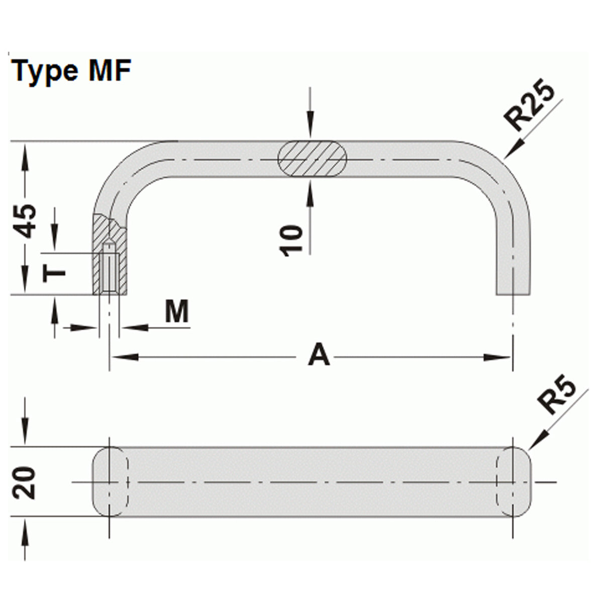 Aluminium Handle - MF – ECH SOLUTIONS LTD