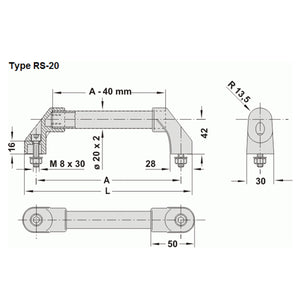 Component Handle Aluminium Handle - RS20